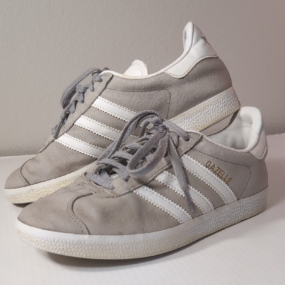 Adidas Women's Gazelle Sneakers in Gray and White Size 7 - Picture 2 of 11